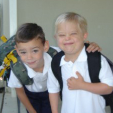 two boys posing