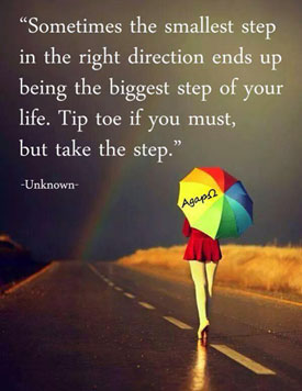 First step quote, image